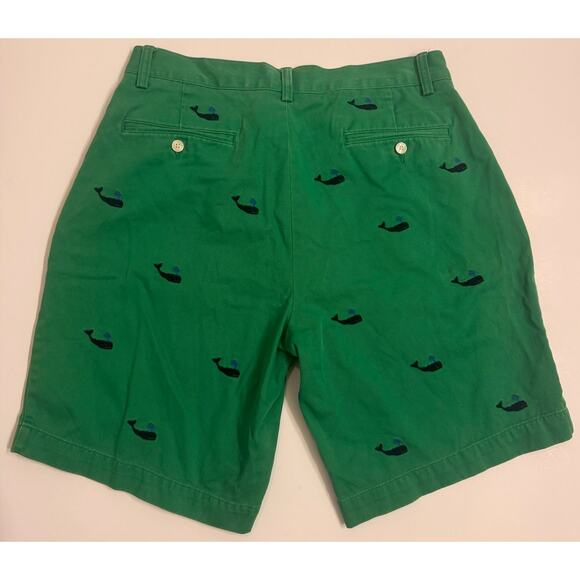 Polo Ralph Lauren Men's Green Whale Embroidered Chino Shorts Sz 33 9" Inseam - Picture 2 of 4